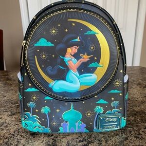 Loungefly Aladdin Exclusive Princess Jasmine Moonlit Palace Mini Backpack. NWT